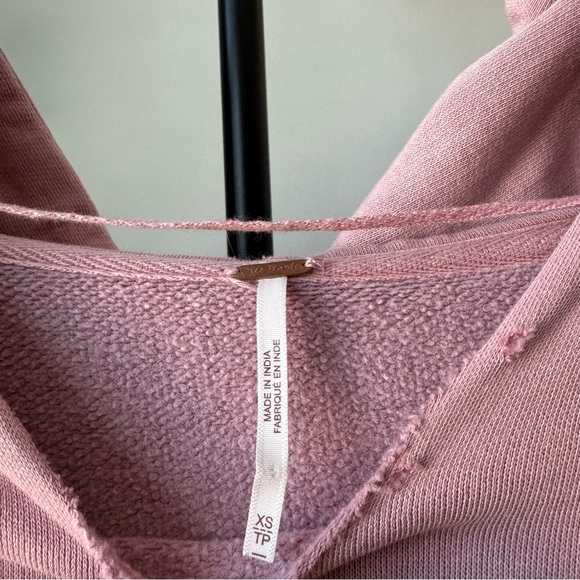 Free People Juniper Pullover Pink Oversized Sweatshirt XS - Picture 4 of 8